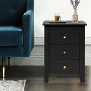 Set of 2 Nightstand End Beside Table Drawers