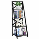 2 Pieces 4-Tier Wood Display Storage Bookshelf Set