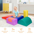 6 Piece Climb Crawl Play Set Indoor Kids  Toddler -Red