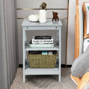 3-tier Nightstand Sofa Side End Accent Table-Black