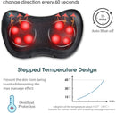 Shiatsu Pillow Massager with Heat Deep Kneading for Shoulder  Neck and Back