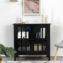 Glass Door Sideboard Console Storage Buffet Cabinet