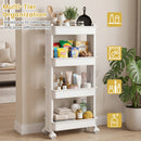 Rolling Utility Cart with Detachable Trays - 3/4 Tier