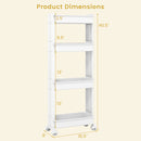 Rolling Utility Cart with Detachable Trays - 3/4 Tier