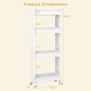 Rolling Utility Cart with Detachable Trays - 3/4 Tier