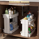 Rolling Utility Cart with Detachable Trays - 3/4 Tier