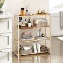 3-Tier Solid Wood Shoe Rack with Slatted Shelves