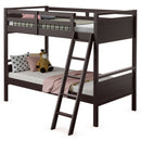 Twin Over Twin Bunk Bed Convertible 2 Individual Beds Wooden