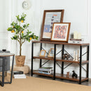 3 Tier 47 Inch Console Metal Frame Sofa Table