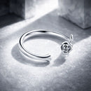 S925 Sterling Silver Plated Platinum Ring for Women