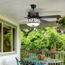 52 Inch Ceiling Fan with Light Reversible Blade and Adjustable Speed