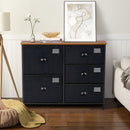 5-Drawer Storage Dresser for Bedroom Closet Entryway-Black