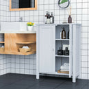 2-Door Bathroom Floor Storage Cabinet Space Saver Organizer