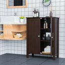 2-Door Bathroom Floor Storage Cabinet Space Saver Organizer