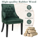Modern Upholstered Button-Tufted Dining Chair with Naild Trim