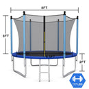 Outdoor Trampoline with Safety Closure Net-8 ft