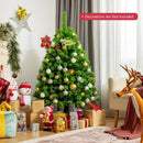 Snow Flocked Artificial Christmas Tree with Metal Stand