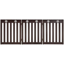 24 Inch Folding Wooden Freestanding Dog Gate with 360¬∞ Flexible Hinge for Pet