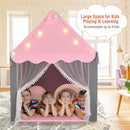 Kids Playhouse Tent with Star Light and Mat-Pink