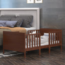 2-in-1 Convertible Kids Wooden Bedroom Furniture with Guardrails