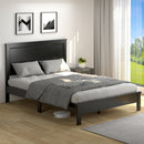Full Size Platform Slat Bed Frame with High Headboard