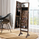 Standing Jewelry Cabinet with Full Length Mirror