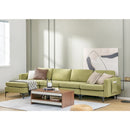 Modular L-shaped Sectional Sofa with Reversible Ottoman and 2 USB Ports