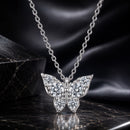 925 Sterling Silver Plated White Gold Moissanite Necklace 40+5cm for Women