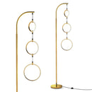3-Circle Dimmable LED Floor Lamp with Foot Pedal Switch 3 Color Temperatures
