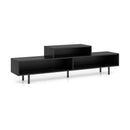 3 Cubby TV Stand for TVs up to 70 Inch with Open Storage Compartments
