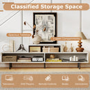 3 Cubby TV Stand for TVs up to 70 Inch with Open Storage Compartments