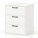 3-Drawer Nightstand with Wood Grain Finish