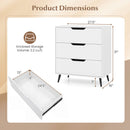 3-Drawer Wooden Dresser with Metal Legs - Rustic Farmhouse