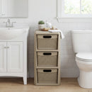 3-Drawer Storage Organizer with Wicker Patterns
