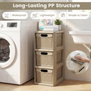 3-Drawer Storage Organizer with Wicker Patterns