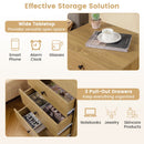 3-Drawer Wooden Nightstand with Metal Slides