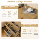 3-Drawer Wooden Nightstand with Metal Slides
