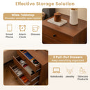 3-Drawer Wooden Nightstand Modern Bedside Table