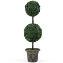 Artificial Boxwood Topiary Tree 3 FT Double Ball Shrubs
