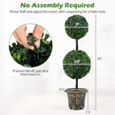 Artificial Boxwood Topiary Tree 3 FT Double Ball Shrubs