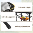 3-Height Folding Picnic Table with Large Storage Net and Handle