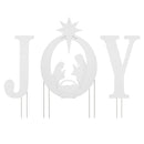 JOY Nativity Christmas Yard Sign Set with Angels - 3 Pieces