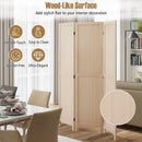 3 Panel Folding Room Divider for Home Office Bedroom Restaurant-Beige