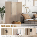 3 Panel Folding Room Divider for Home Office Bedroom Restaurant-Beige