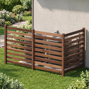 3-Panel Wooden Privacy Fence with Ground Stakes - 38.5" x 42"