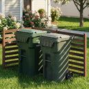 3-Panel Wooden Privacy Fence with Ground Stakes - 38.5" x 42"