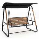 3-Person Porch Swing with Adjustable Canopy