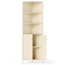 3-Piece Bathroom Cabinet Set with Fluted Doors Over Toilet Corner & Wall Cabinet