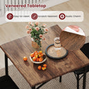 3-Piece Dining Table Set Square Kitchen Table and 2 Chairs for Dining Room-Rustic Brown