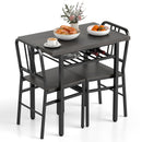 3-Piece Dining Table Set with Rectangular Kitchen Table and 2 Chairs